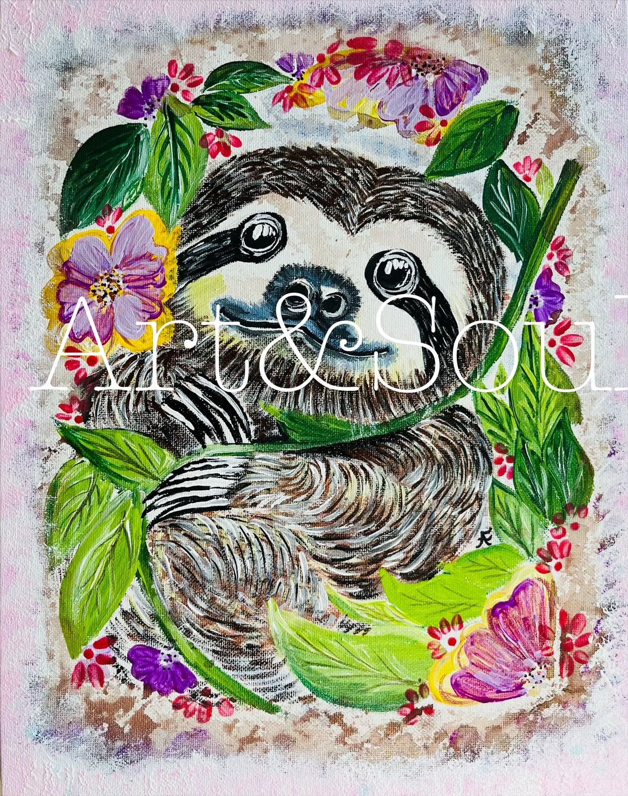 Sloth | Mixed Medium on Canvas