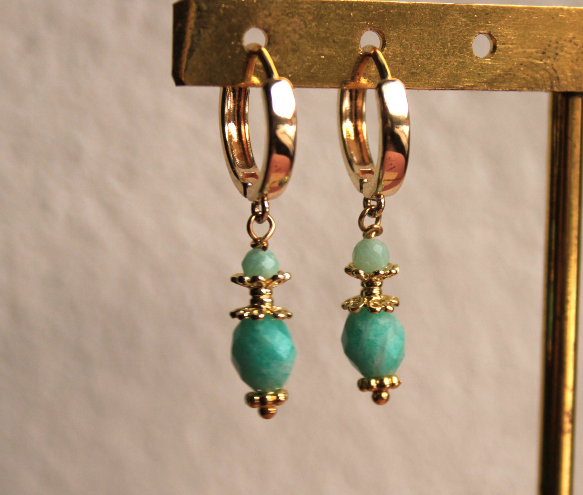 Créoles pendentif Amazonite