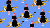 Fille avec Tiger