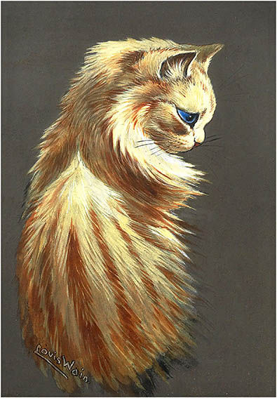Gato Pintura criada pelo mais famoso pintor de gatos fim sec. XIX