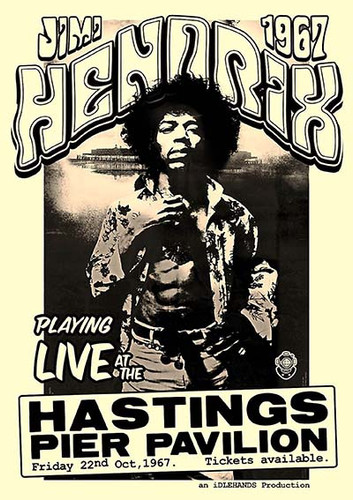 70sポスター　©1967 Jimi Hendrix Poster de concerto de 1967 | GoianArte