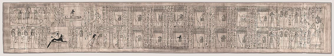 Grande papiro Egípcio com mais de 3000 anos chamado o Livro das Orações