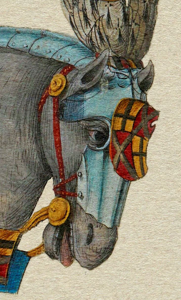 Miniatura: Cavaleiros lutando em torneio medieval pintura datada de 1459
