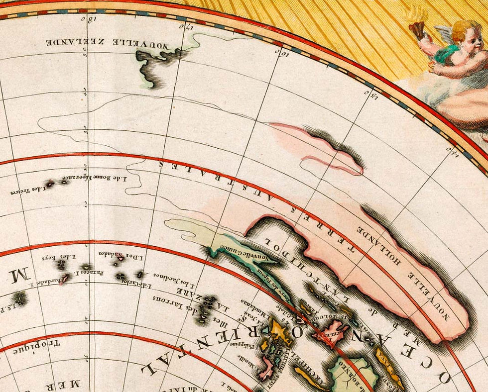 Miniatura: Planisfério projetado pelo Polo Norte datado de 1713