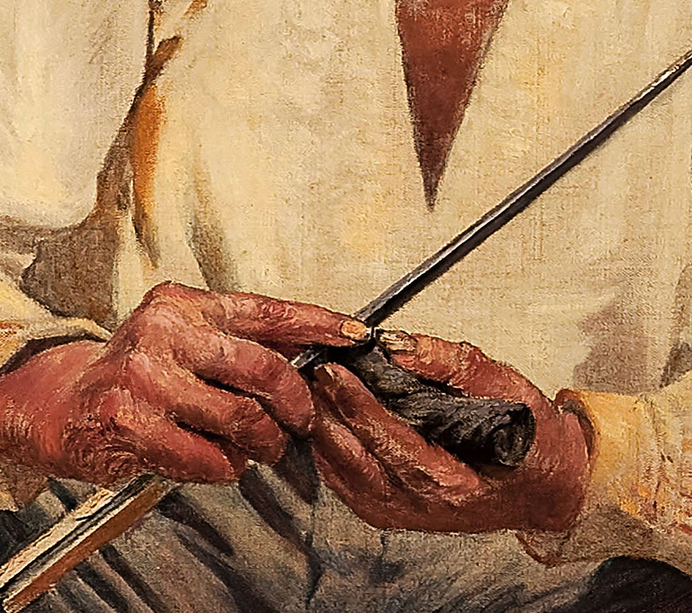 Miniatura: Caipira cortando fumo Belíssima pintura datada de 1899