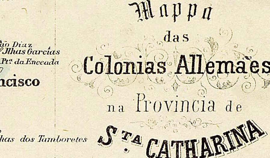 Miniatura: Mapa das colônias alemãs de Santa Catarina datado de 1867