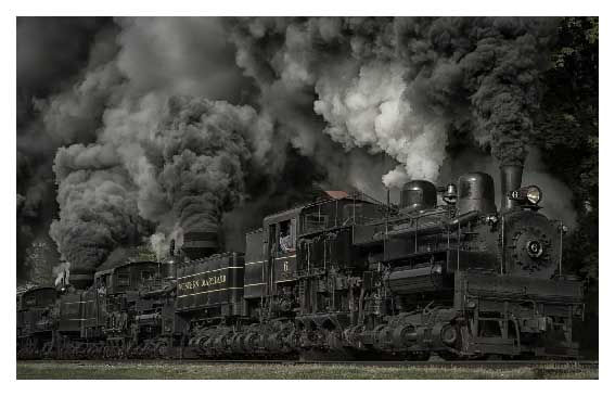 Fotografia de locomotiva vapor