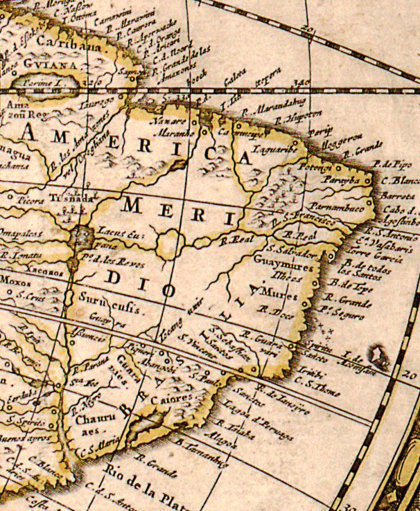 Miniatura: Extraordinário mapa mundo com alegorias datado de 1660