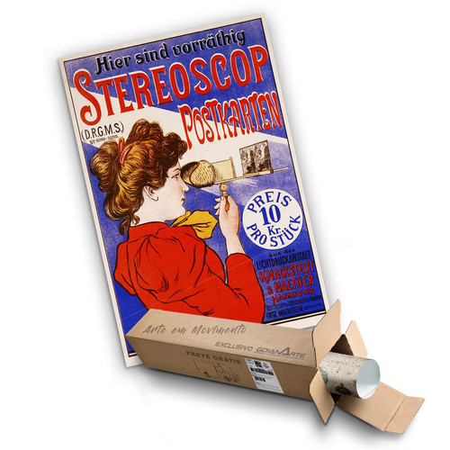 Poster - sistema de fotografia 3 dimensões datado de 1899 | GoianArte