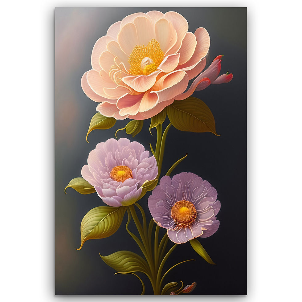 Belíssima imagem de flores criada digitalmente para decoração