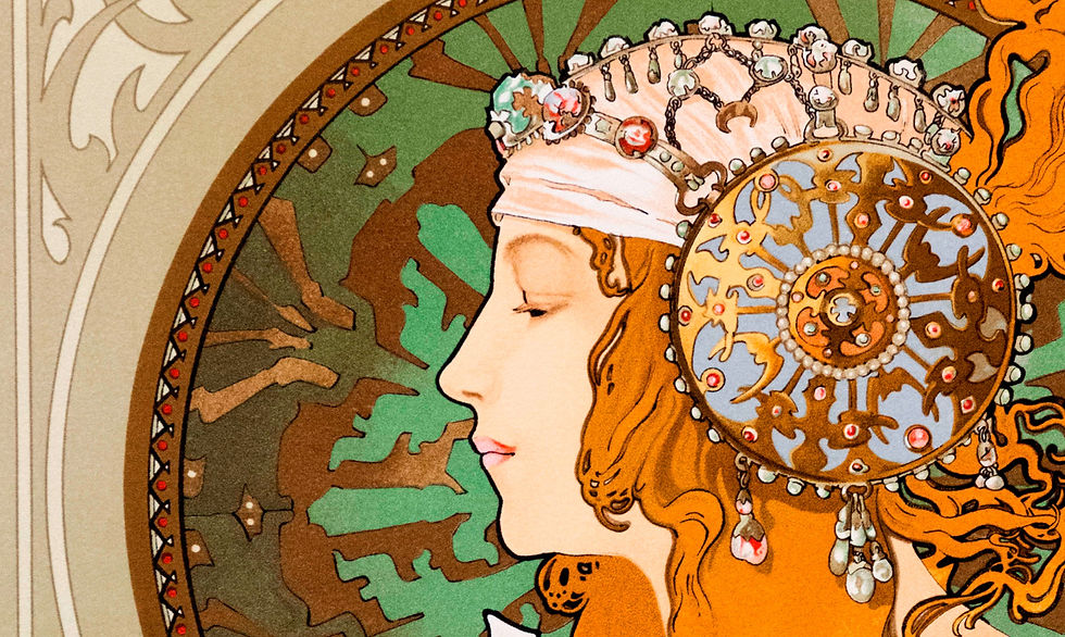Miniatura: Ilustração Arte nova - esfinge bizantina 1897