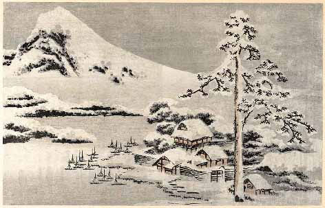 Vulcão Fuji no Japão - Seculo XIX