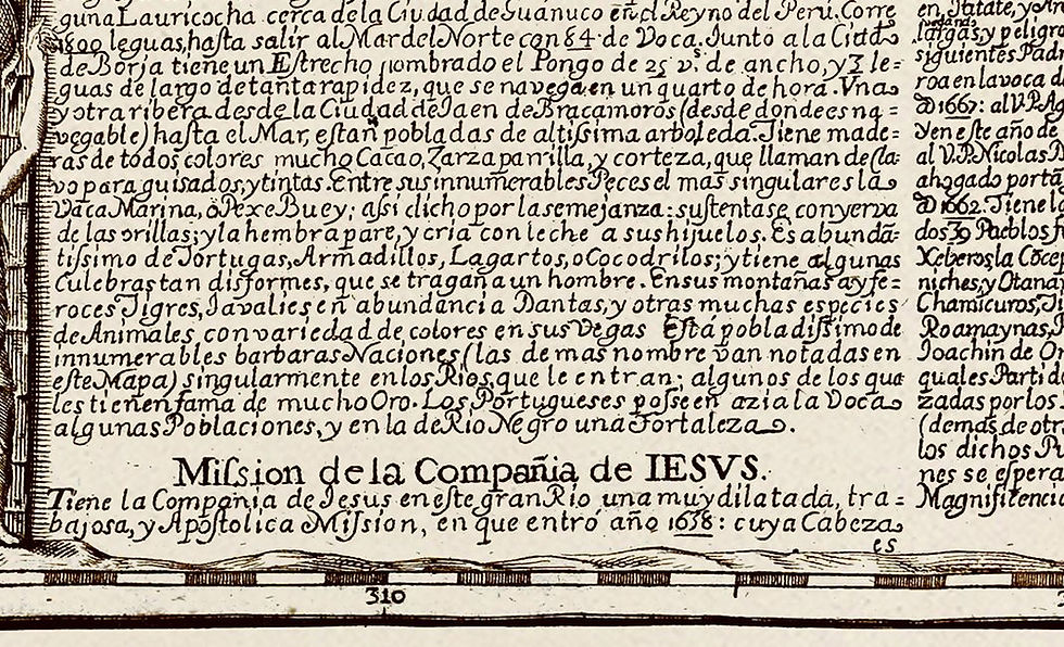 Miniatura: Primeiro mapa do rio Amazonas com referência a Jesuítas datado de 1707