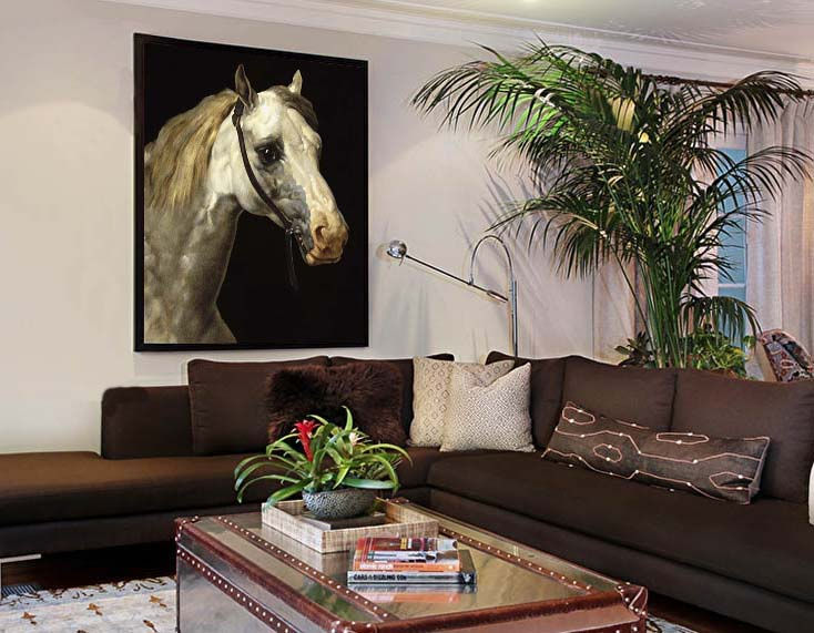 Miniatura: Cavalo Pintura datada de 1800