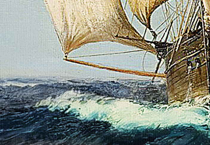 Miniatura: Extraordinária pintura do famoso veleiro Cutty Sark datada de 1890