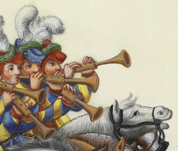 Miniatura: Pintura de procissão (Carnaval) triunfal de Maximiliano I datada de 1515