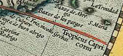 Miniatura: Mapa das Américas do ano de 1587