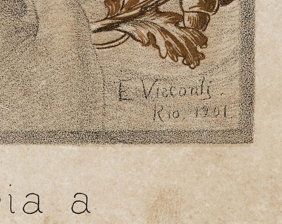 Miniatura: Cartaz de reconhecimento a Santos Dumont datado de 1901