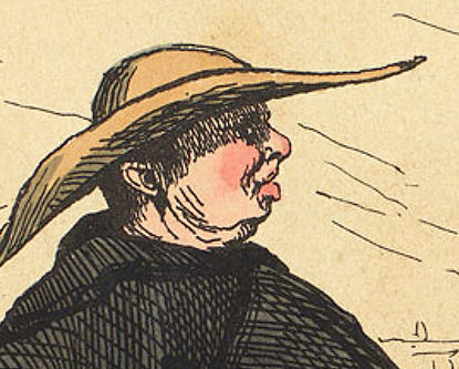 Miniatura: Frade ouvindo senhora no rio de Janeiro Pintura datada de 1845