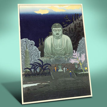 o  grande  buda  de  kamakura  no  japão  datada  do  final  do  sec  xix