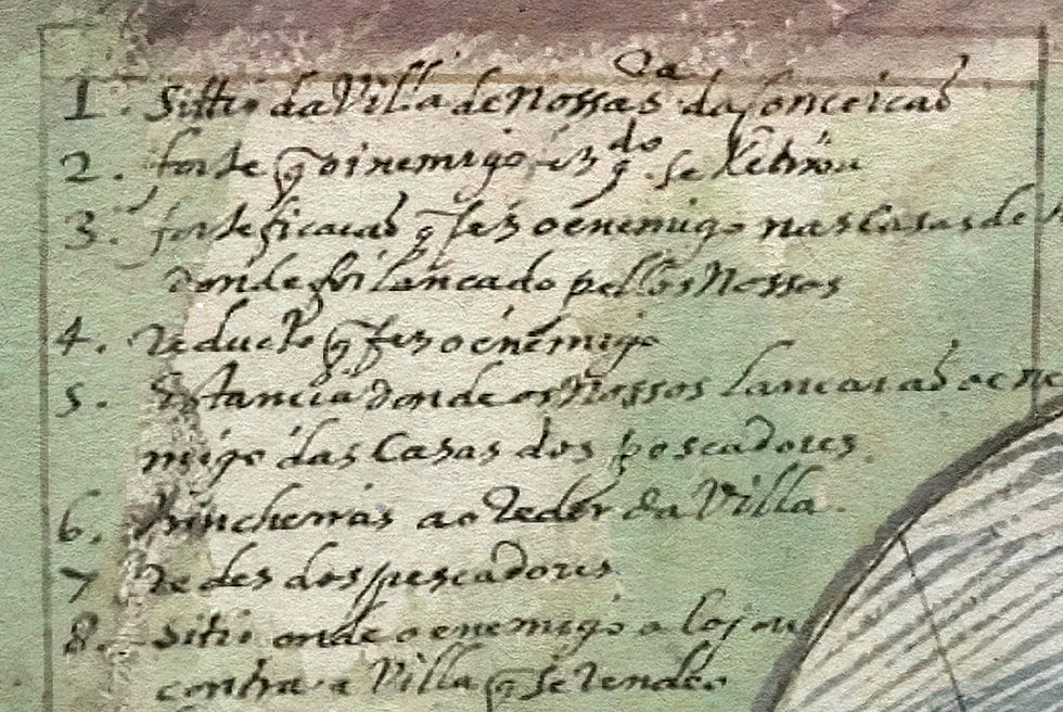 Miniatura: Itamaracá - Raríssimo mapa desenhado à mão datado dos anos 1500
