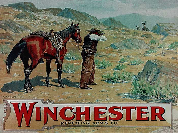 Poster promoção de Winchester datado de 1888