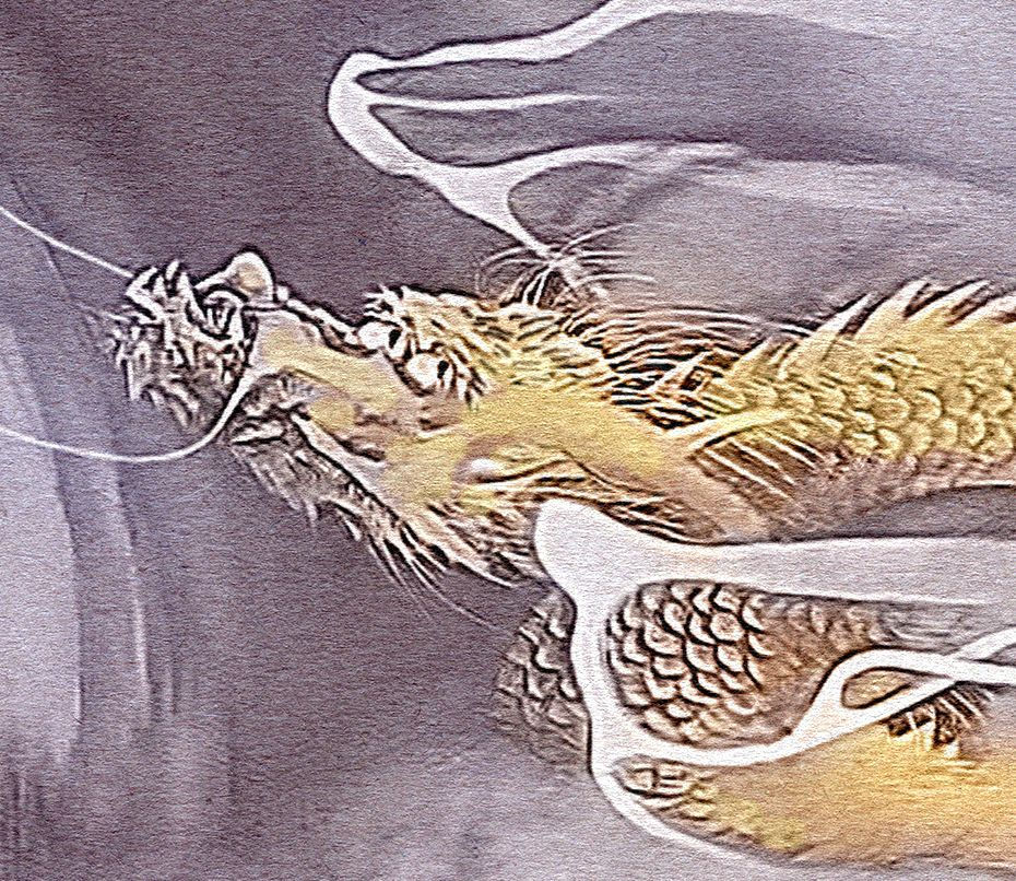 Miniatura: Dragão nas nuvens pintura do início do Sec. XX