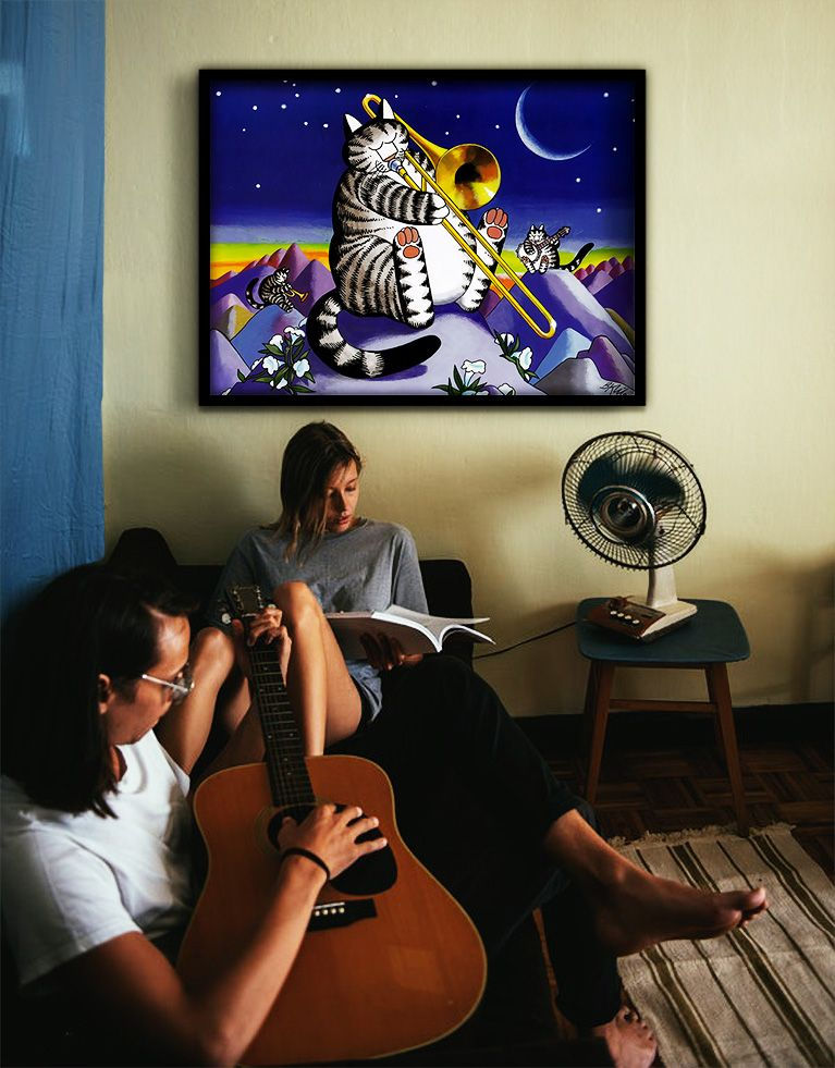 Miniatura: Maravilhosa imagem de orquestra de gatos tocando