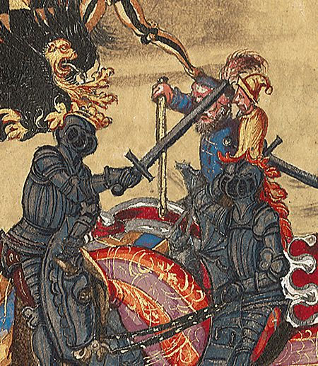 Miniatura: Torneio Medieval - Pintura datada de 1500