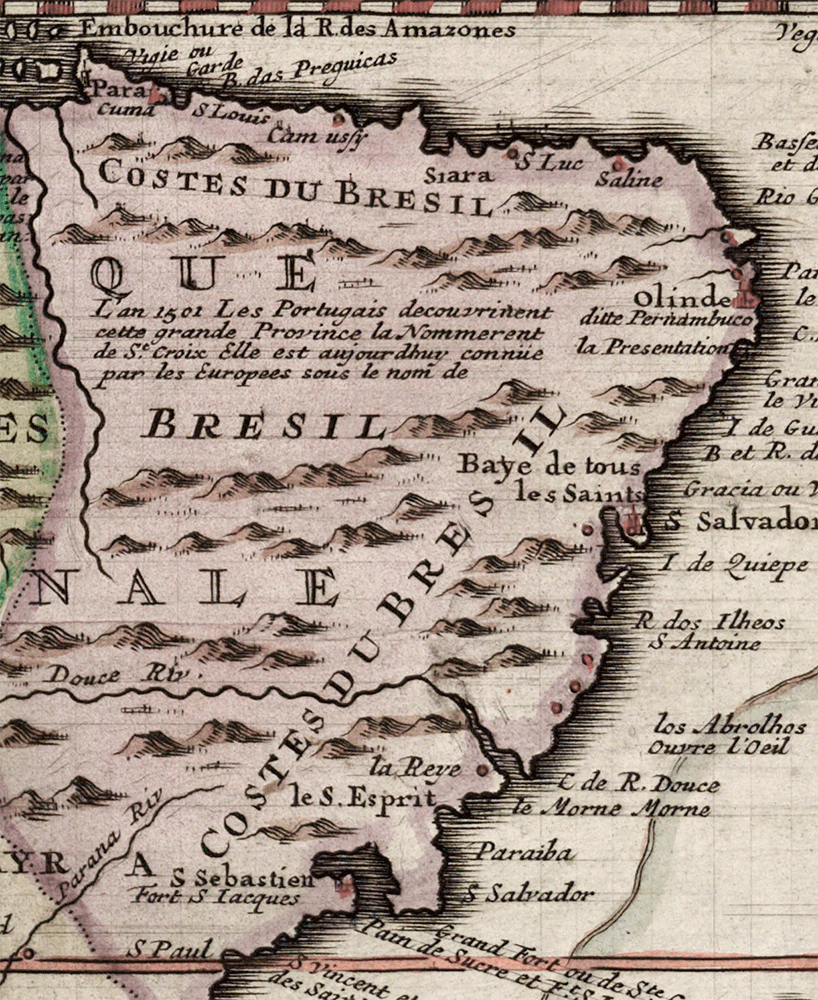 Miniatura: Belissimo mapa do mundo francês datado de 1740