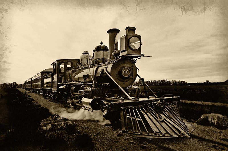 Trem a vapor Foto de 1924