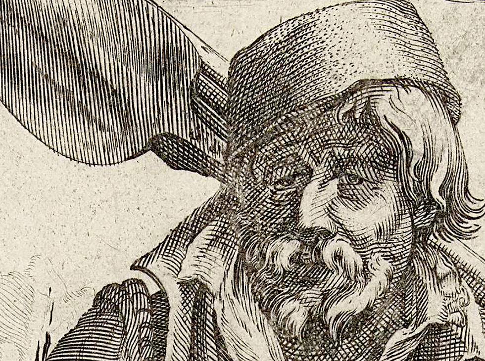 Miniatura: Gravura de camponês datada de 1602