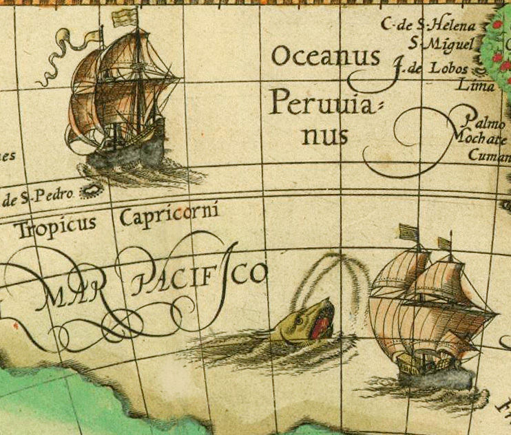 Miniatura: Mapa mundo datado de 1596