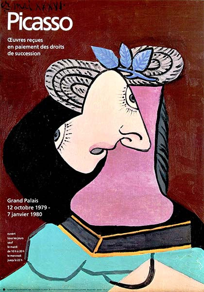 Cartaz de promoção de Exposição de obras de Picasso em Paris