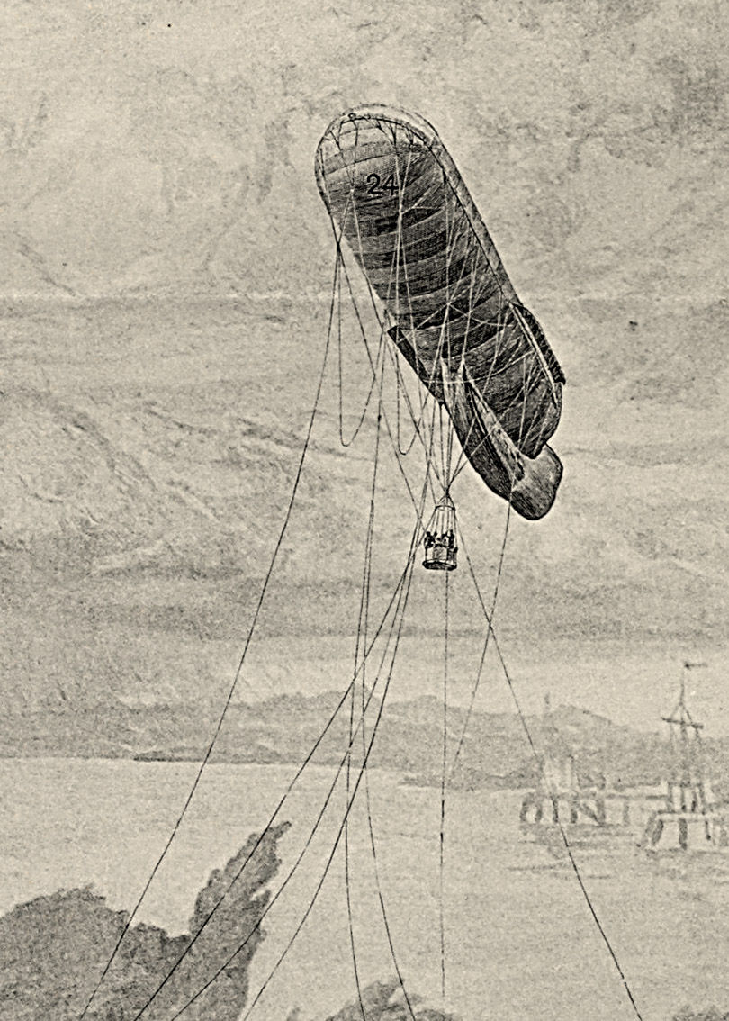 Miniatura: Poster alemão homenageando pioneiros do voo datado de 1910