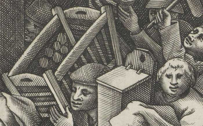 Miniatura: Fantástica gravura de um Casamento na Holanda de 1570