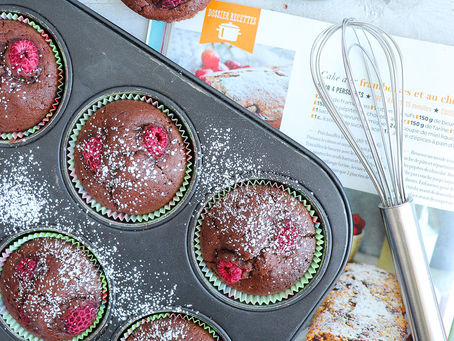 Muffins chocolat framboise