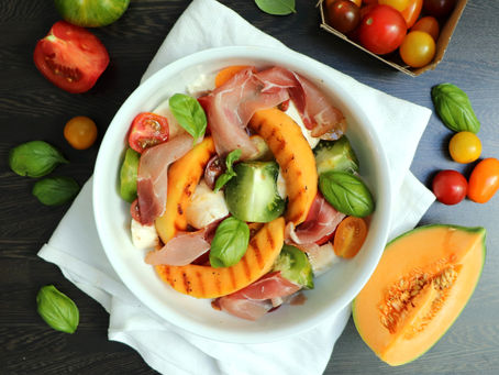 Salade de melon grillé