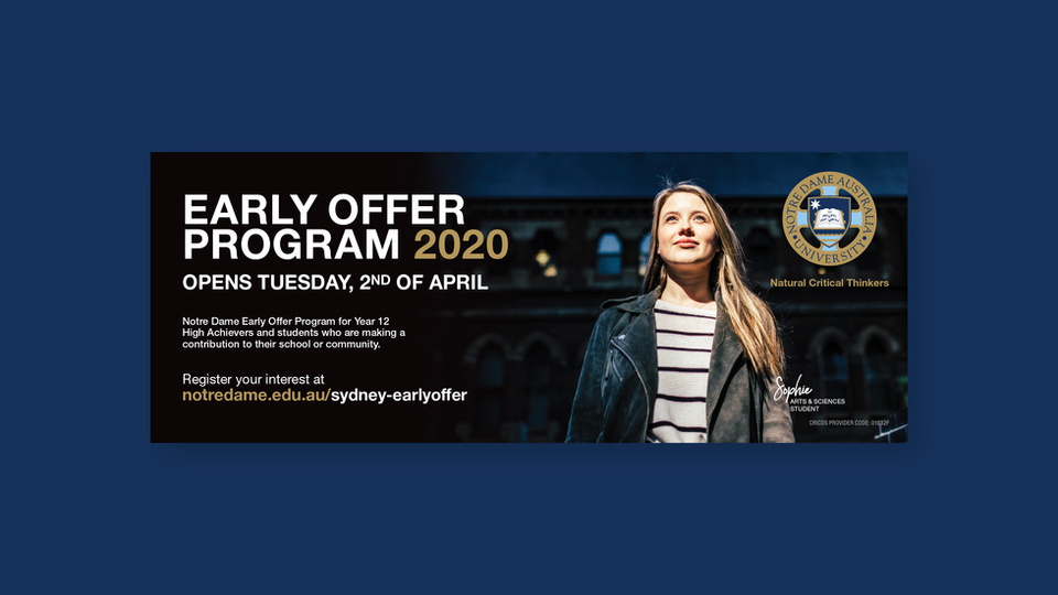 The Early Offer Program: The University of Notre Dame Australia
