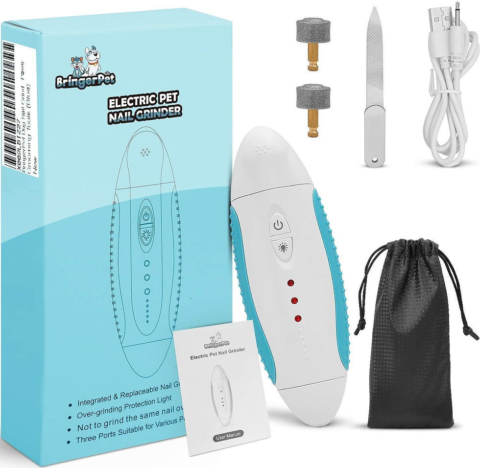 Thumbnail: Dog Nail Grinder Blue Low Noise Vibration 3 Speed with USB for All Dog Cat Sizes