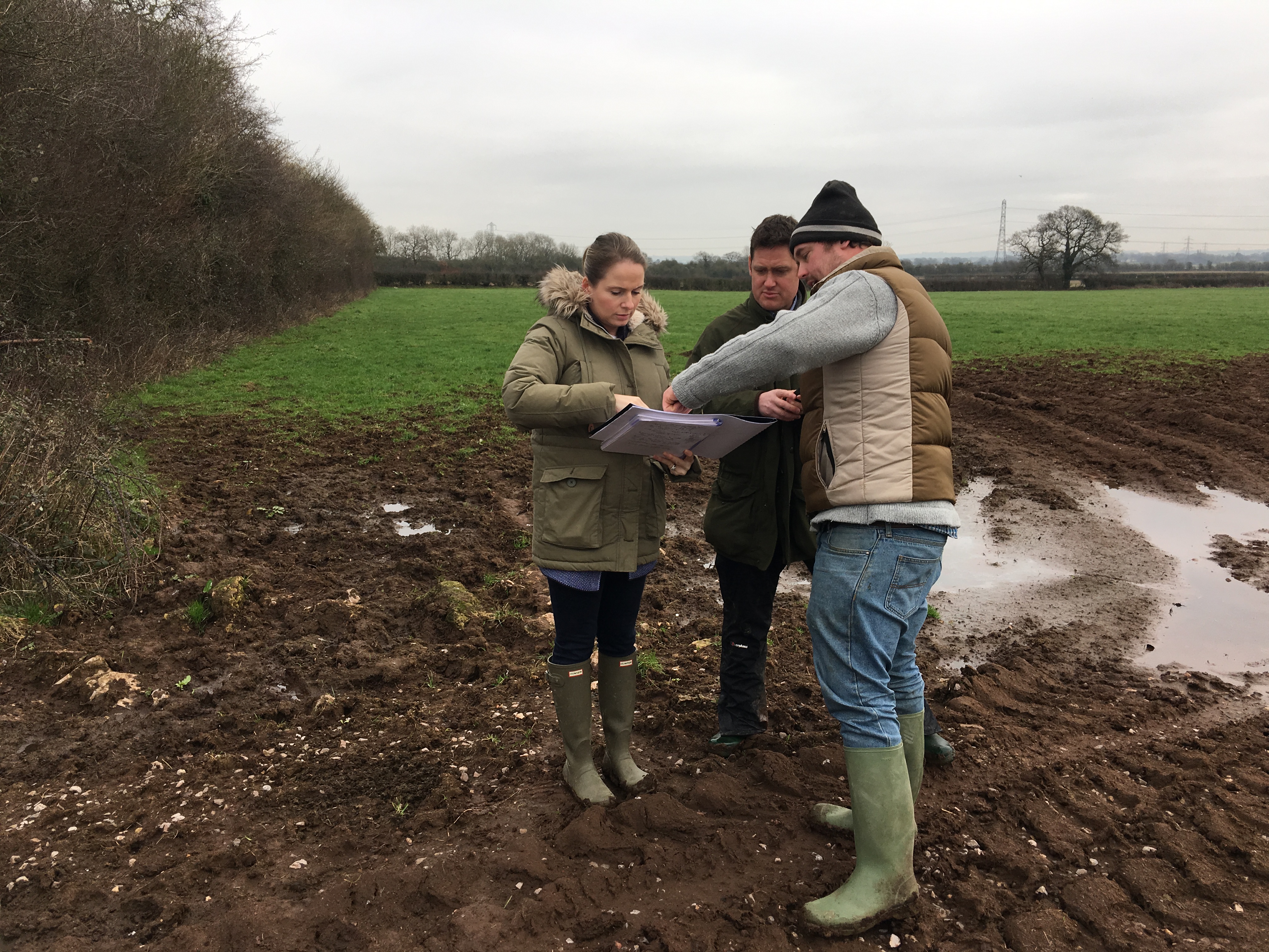 Site meeting for new dairy unit