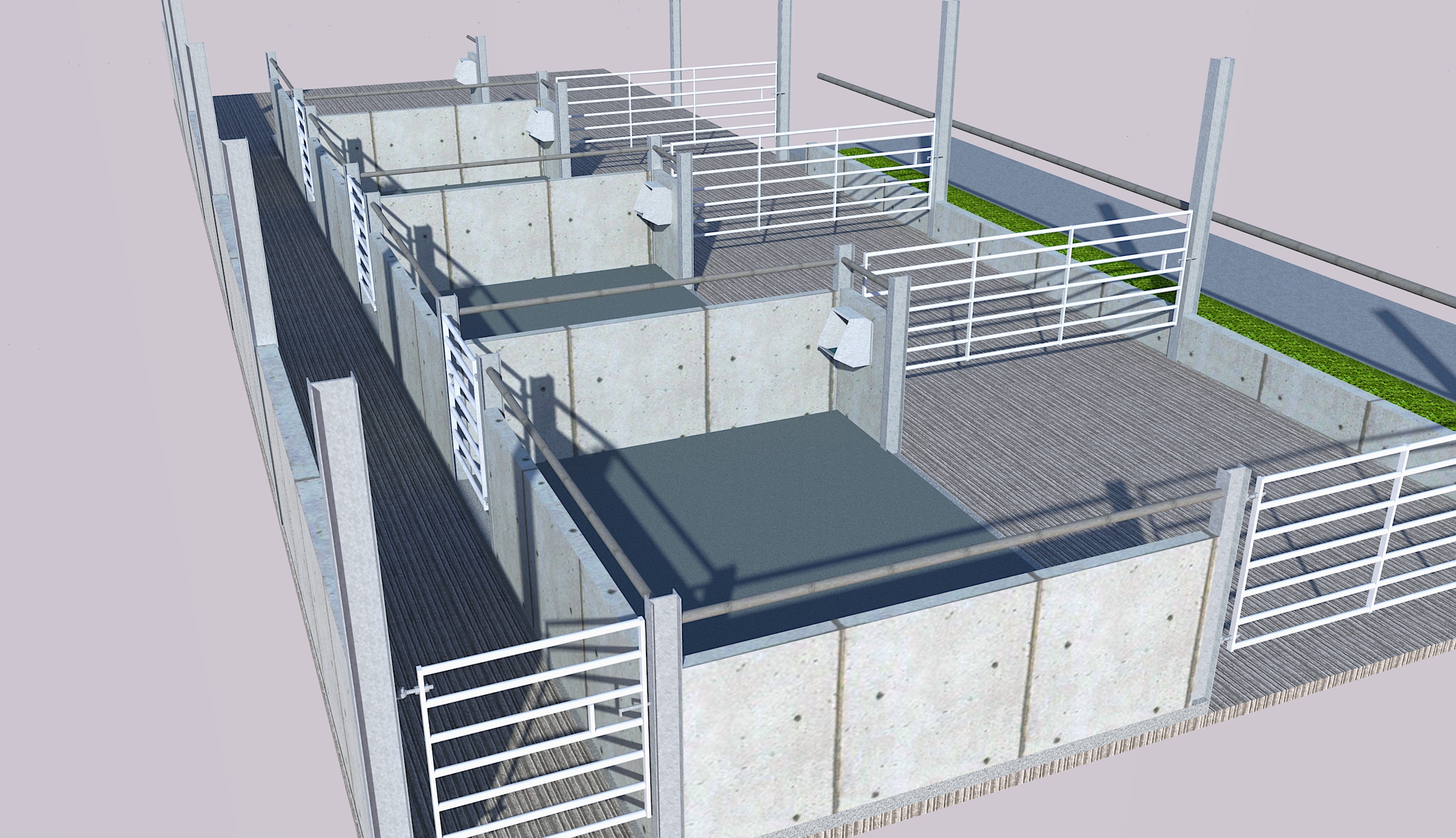 Calving building - 3D render