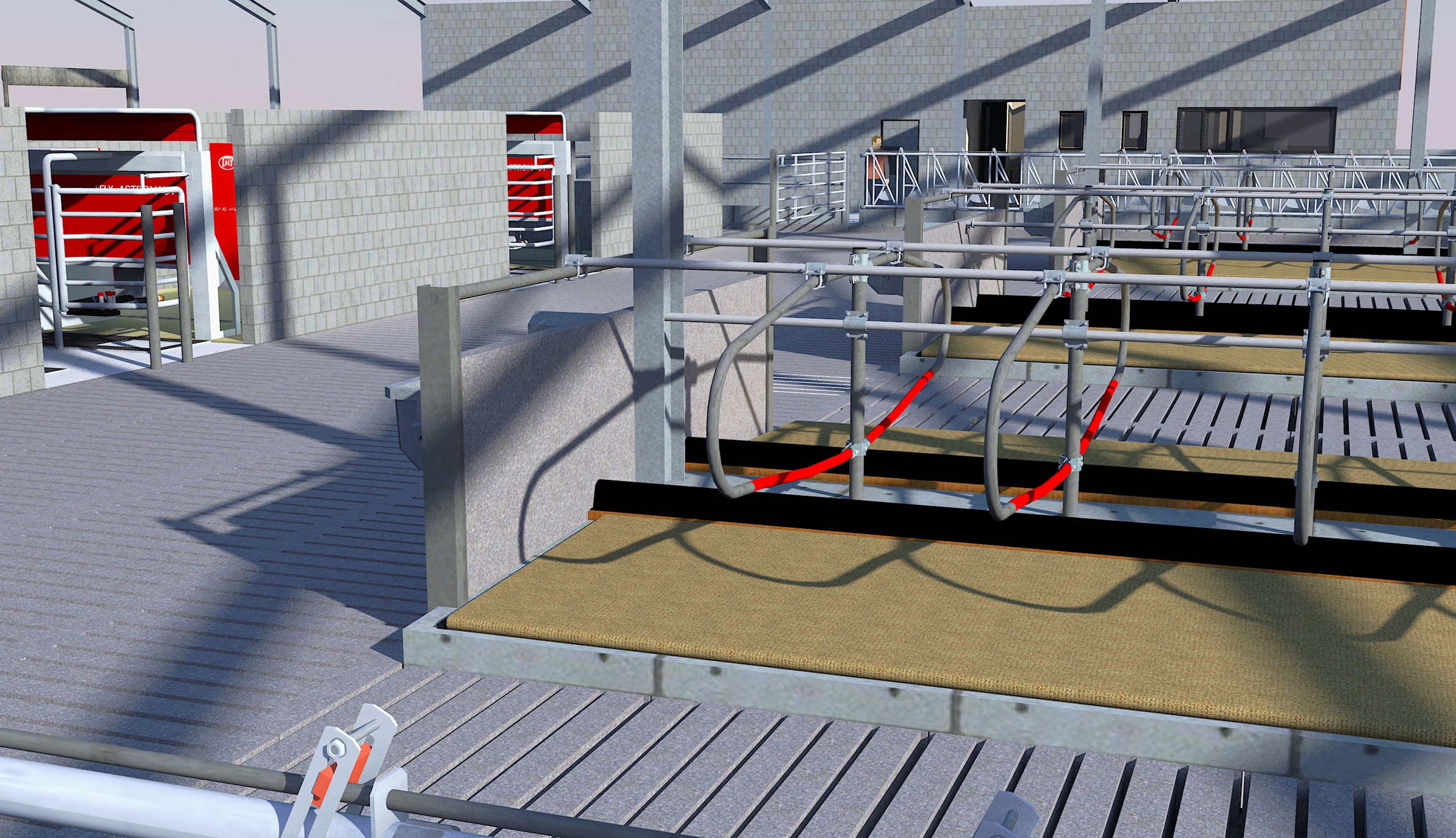 Robotic Dairy Unit - 3D drawing render