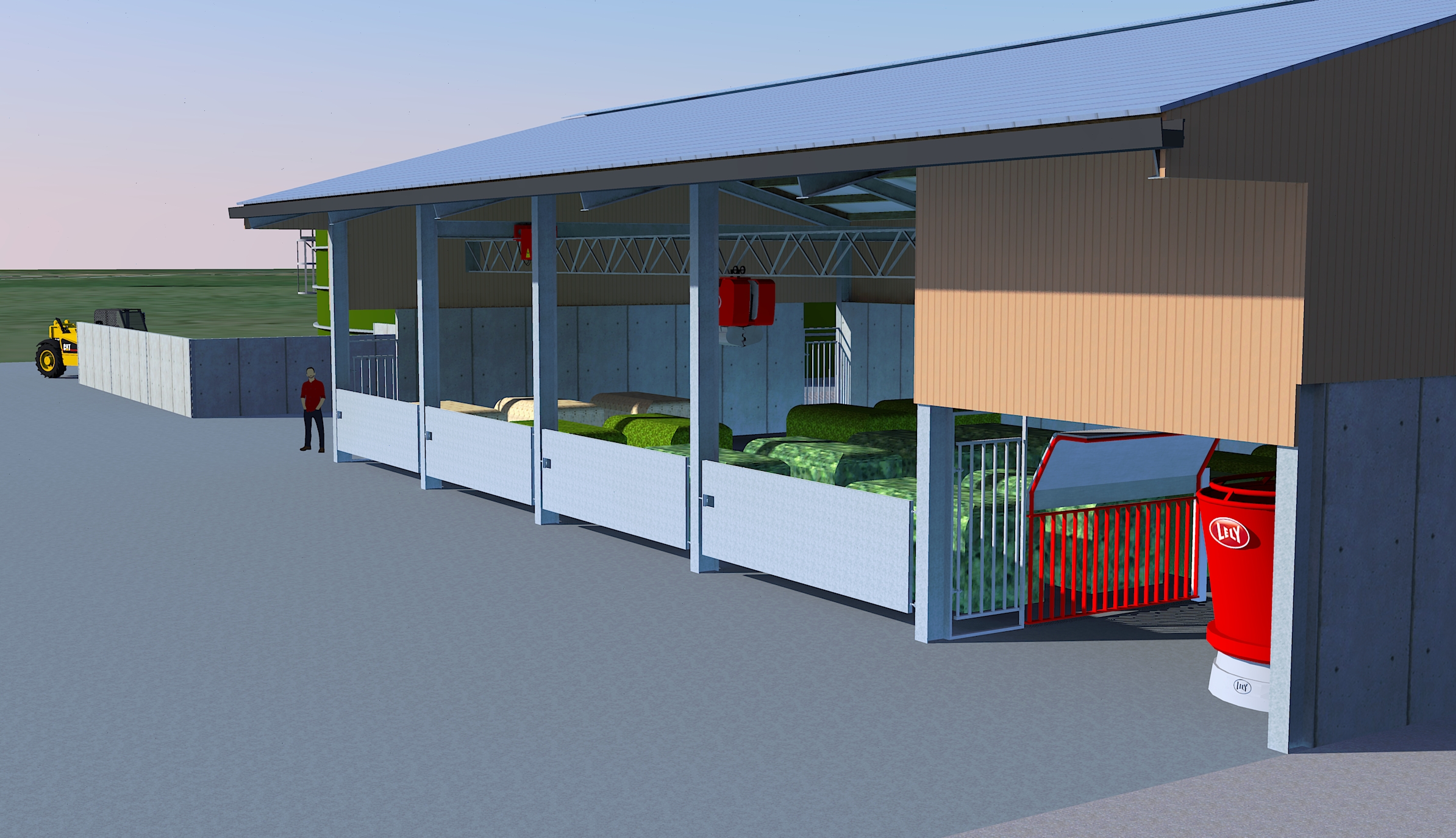 Vector feed kitchen - 3D drawing render