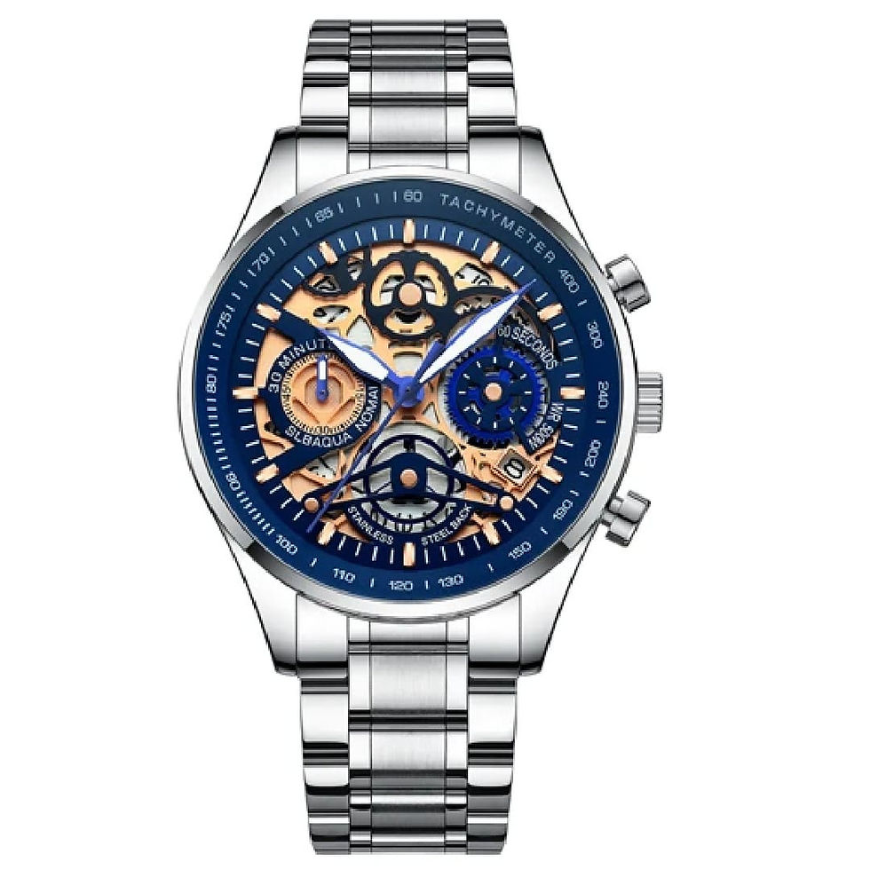 Miniatura: Relógio Masculino Premium de Aço Inoxidável com Cronógrafos - Del Rey N2385