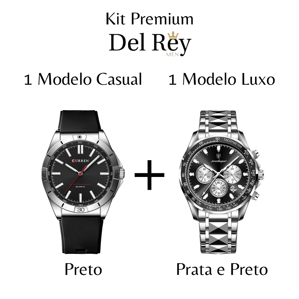 Miniatura: Kit Del Rey Premium - 2 Relógios + Case Premium