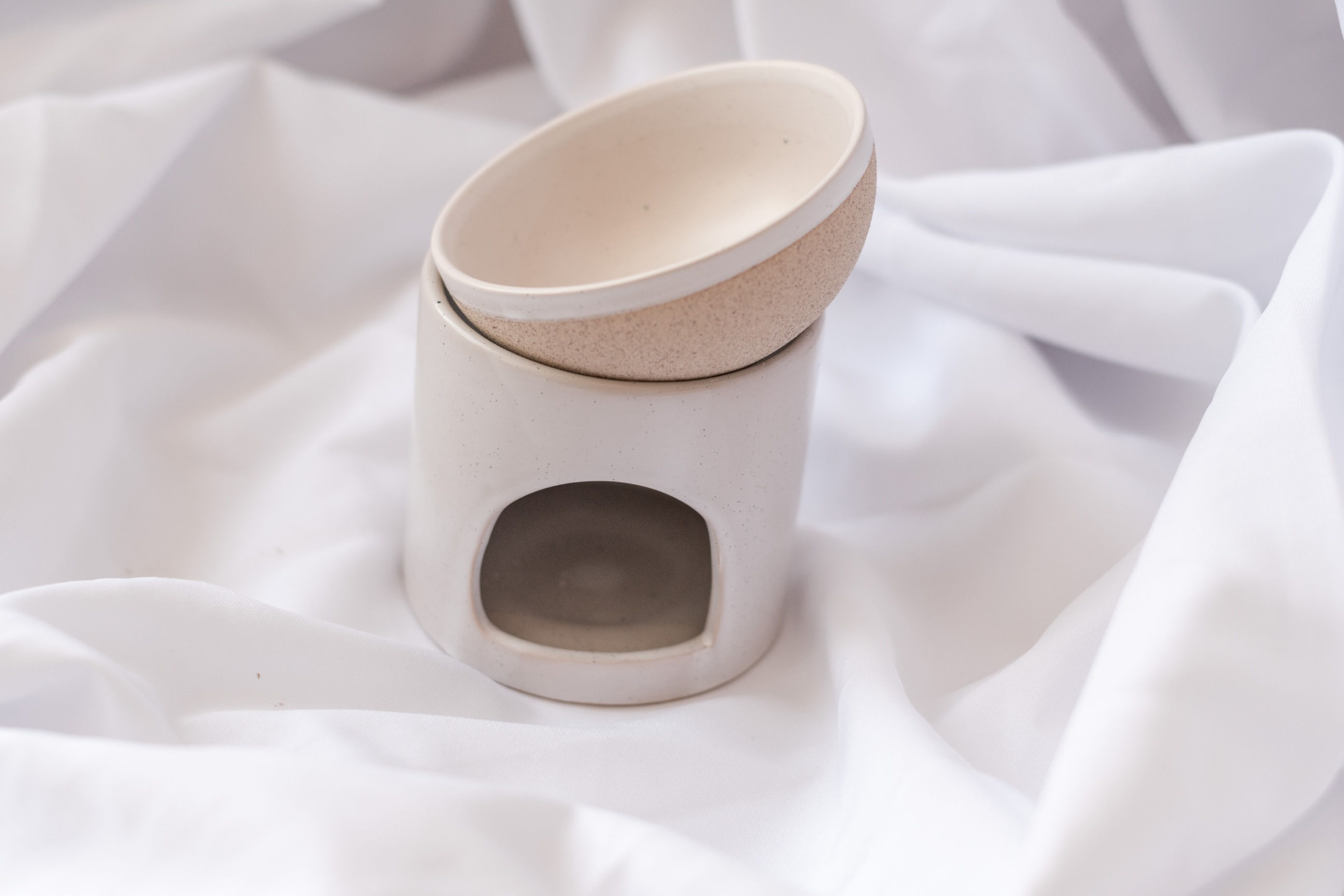 מבער שמנים מקרמיקה בעבודת יד