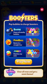 Reminder popup for the new boosters in Bubble Cash