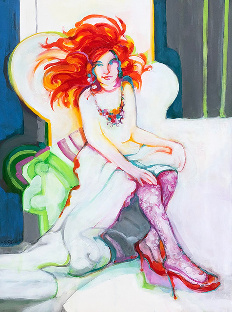 Seated Figure, Redhead