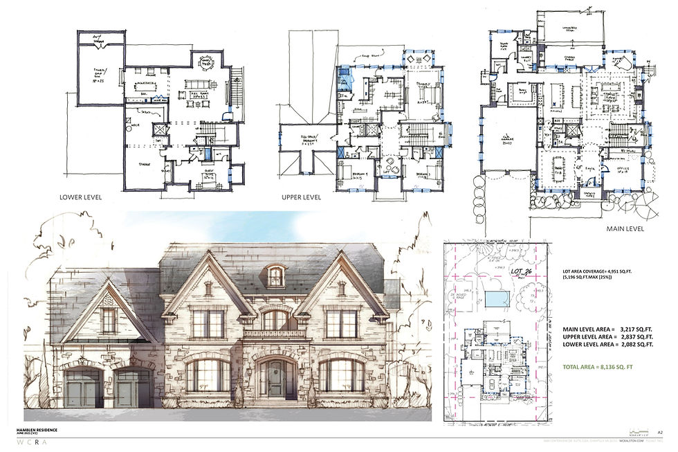 New build drawings by Ralston Architects for new build in Vienna, VA.
